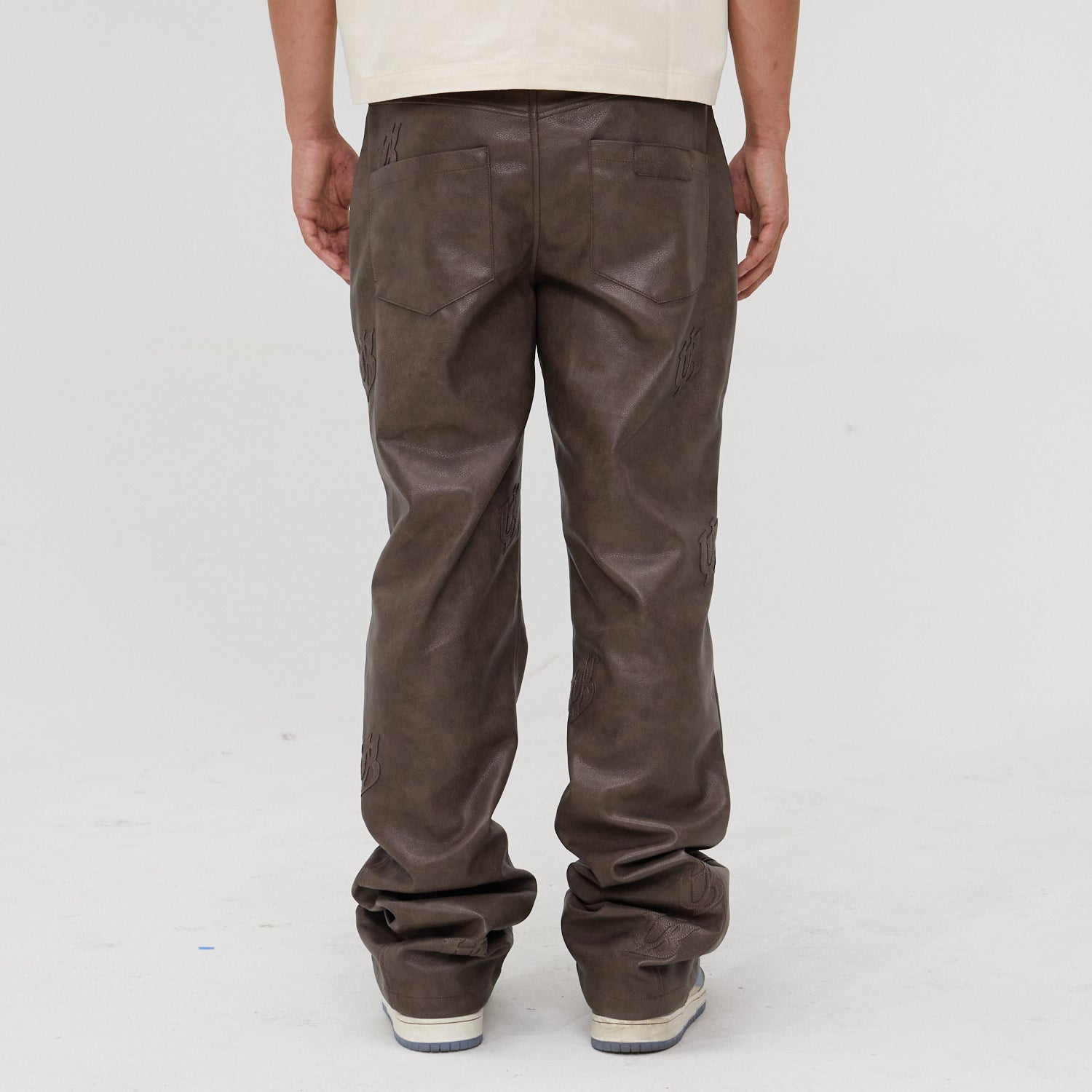UB PATCH LEATHER PANTS