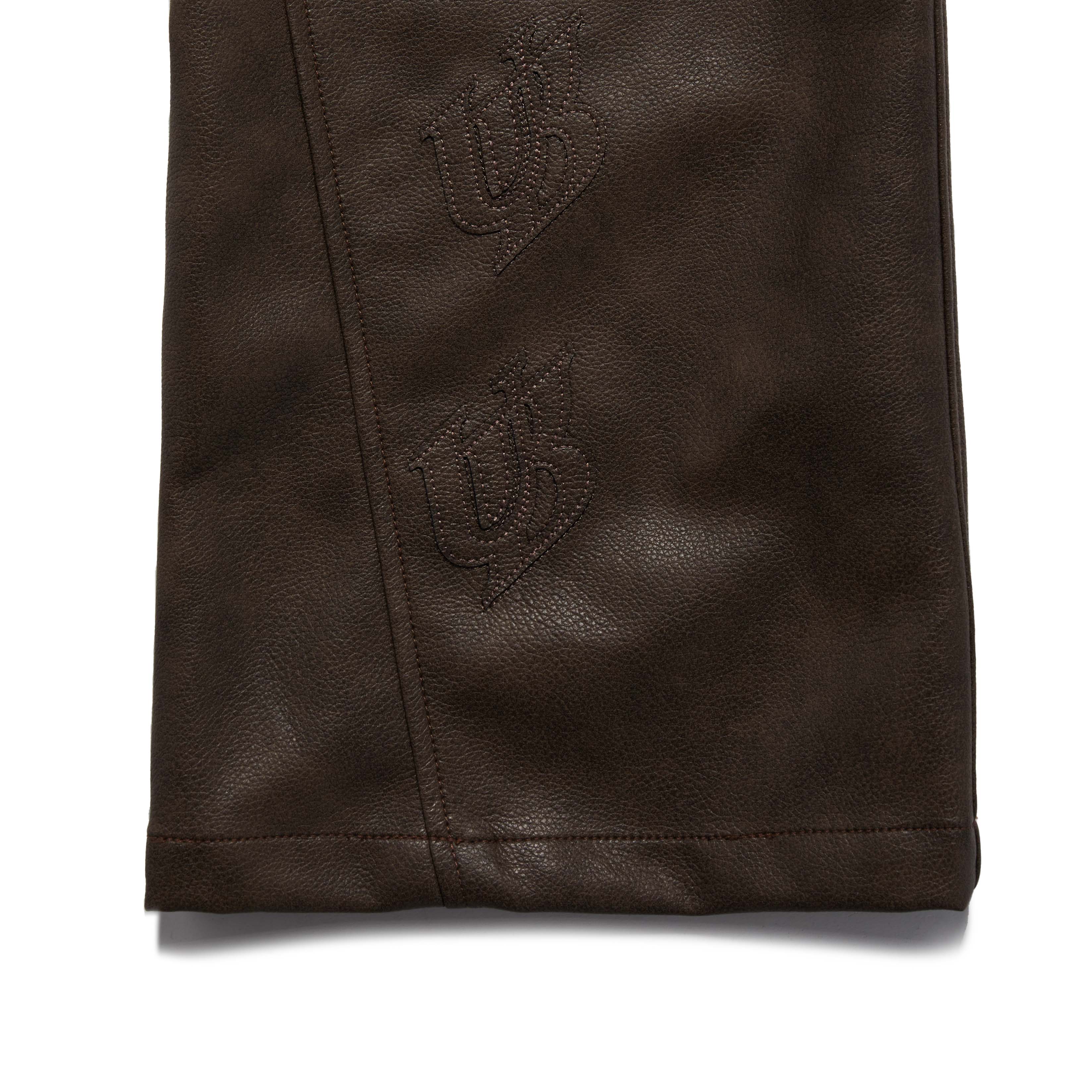 UB PATCH LEATHER PANTS