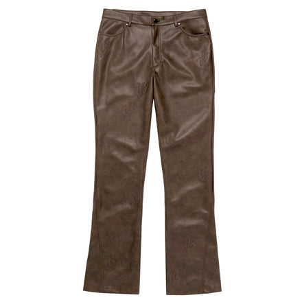 UB PATCH LEATHER PANTS